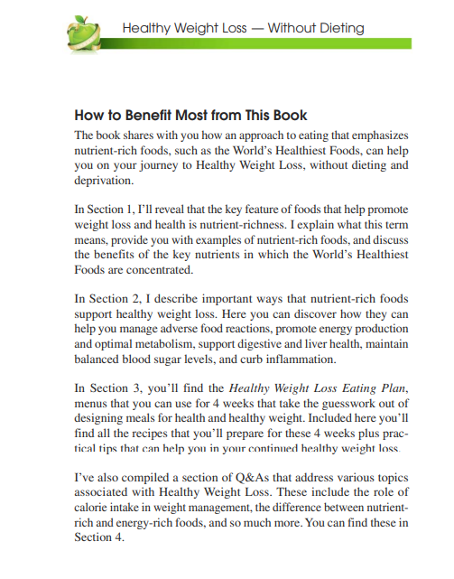 Healthy Weight Loss — Without Dieting by George Mateljan